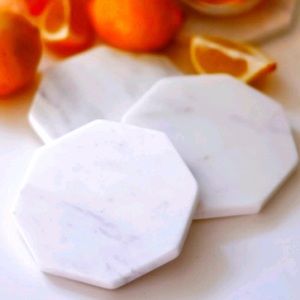 Zeal Living Marble Geo Coasters